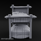 Brass-Finial Bunkbed Miniature for Dungeons and Dragons, Pathfinder or other TTRPGs