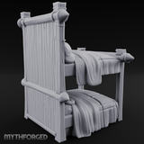 Brass-Finial Bunkbed Miniature for Dungeons and Dragons, Pathfinder or other TTRPGs
