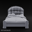 Quilted Tavern Bed Miniature for Dungeons and Dragons, Pathfinder or other TTRPGs