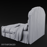 Quilted Tavern Bed Miniature for Dungeons and Dragons, Pathfinder or other TTRPGs