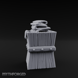 Folded-Linen Laundry Basket Miniature for Dungeons and Dragons, Pathfinder or other TTRPGs