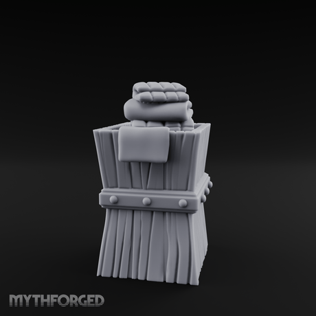 Folded-Linen Laundry Basket Miniature for Dungeons and Dragons, Pathfinder or other TTRPGs