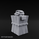 Folded-Linen Laundry Basket Miniature for Dungeons and Dragons, Pathfinder or other TTRPGs