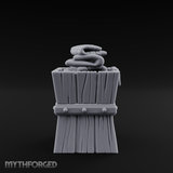 Folded-Linen Laundry Basket Miniature for Dungeons and Dragons, Pathfinder or other TTRPGs