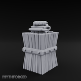 Folded-Linen Laundry Basket Miniature for Dungeons and Dragons, Pathfinder or other TTRPGs