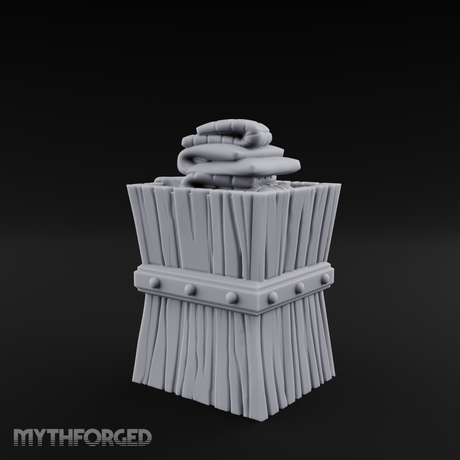 Folded-Linen Laundry Basket Miniature for Dungeons and Dragons, Pathfinder or other TTRPGs