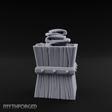 Folded-Linen Laundry Basket Miniature for Dungeons and Dragons, Pathfinder or other TTRPGs