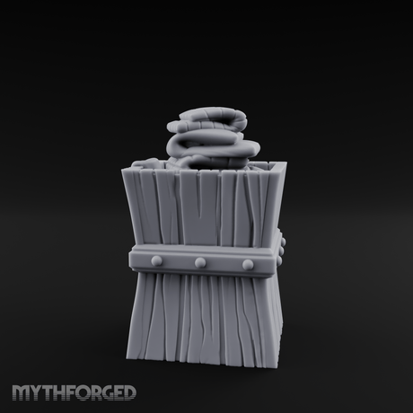 Folded-Linen Laundry Basket Miniature for Dungeons and Dragons, Pathfinder or other TTRPGs