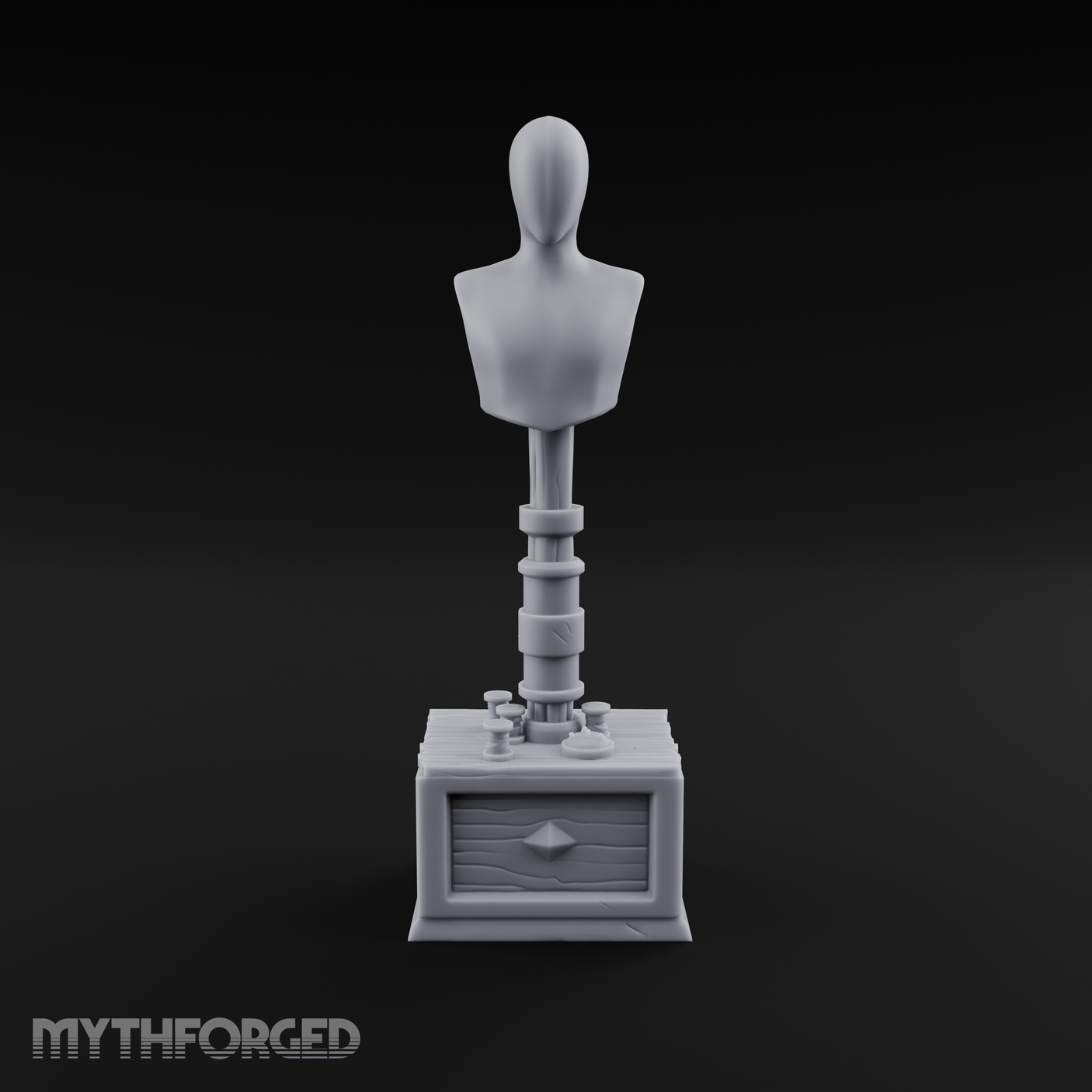 Blank-Faced Tailor's Mannequin Miniature for Dungeons and Dragons, Pathfinder or other TTRPGs