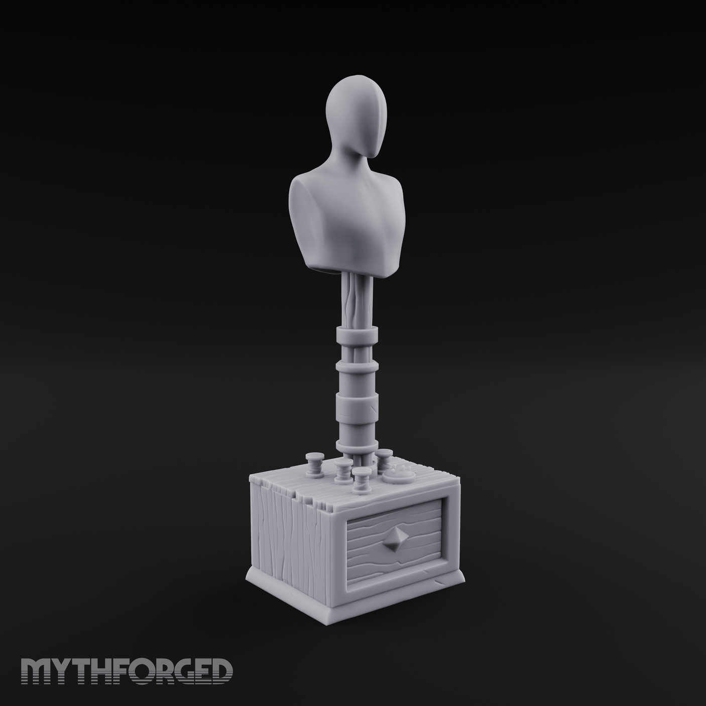 Blank-Faced Tailor's Mannequin Miniature for Dungeons and Dragons, Pathfinder or other TTRPGs