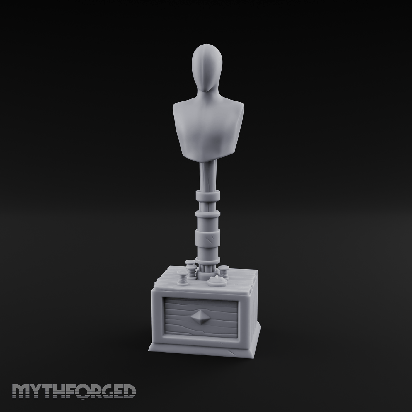 Blank-Faced Tailor's Mannequin Miniature for Dungeons and Dragons, Pathfinder or other TTRPGs