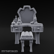 Mirror-Backed Vanity Dresser Miniature for Dungeons and Dragons, Pathfinder or other TTRPGs