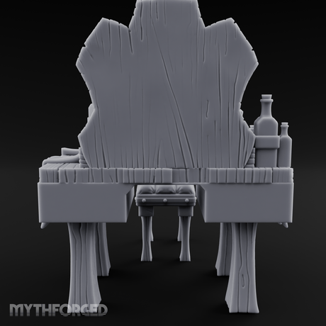 Mirror-Backed Vanity Dresser Miniature for Dungeons and Dragons, Pathfinder or other TTRPGs