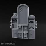 Mirror-Fronted Vanity Dresser Miniature for Dungeons and Dragons, Pathfinder or other TTRPGs