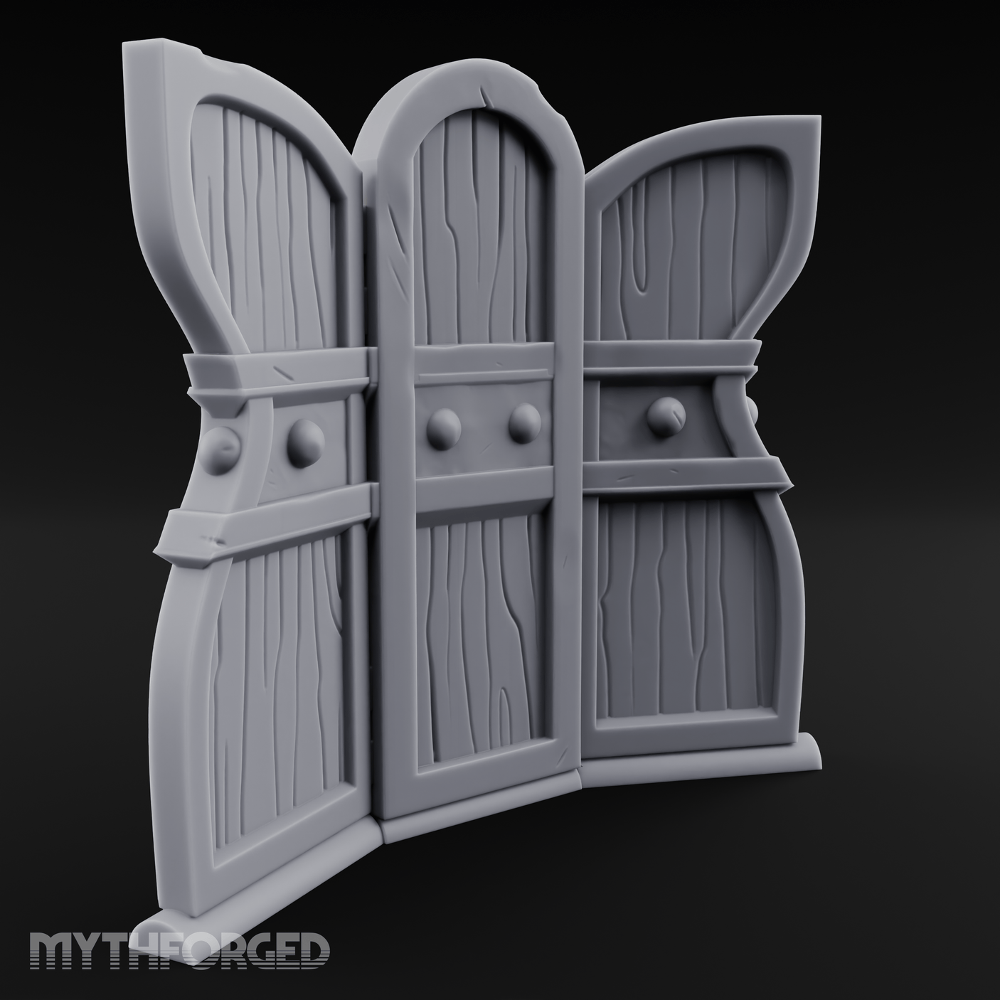 Arched-Panel Dressing Screen Miniature for Dungeons and Dragons, Pathfinder or other TTRPGs
