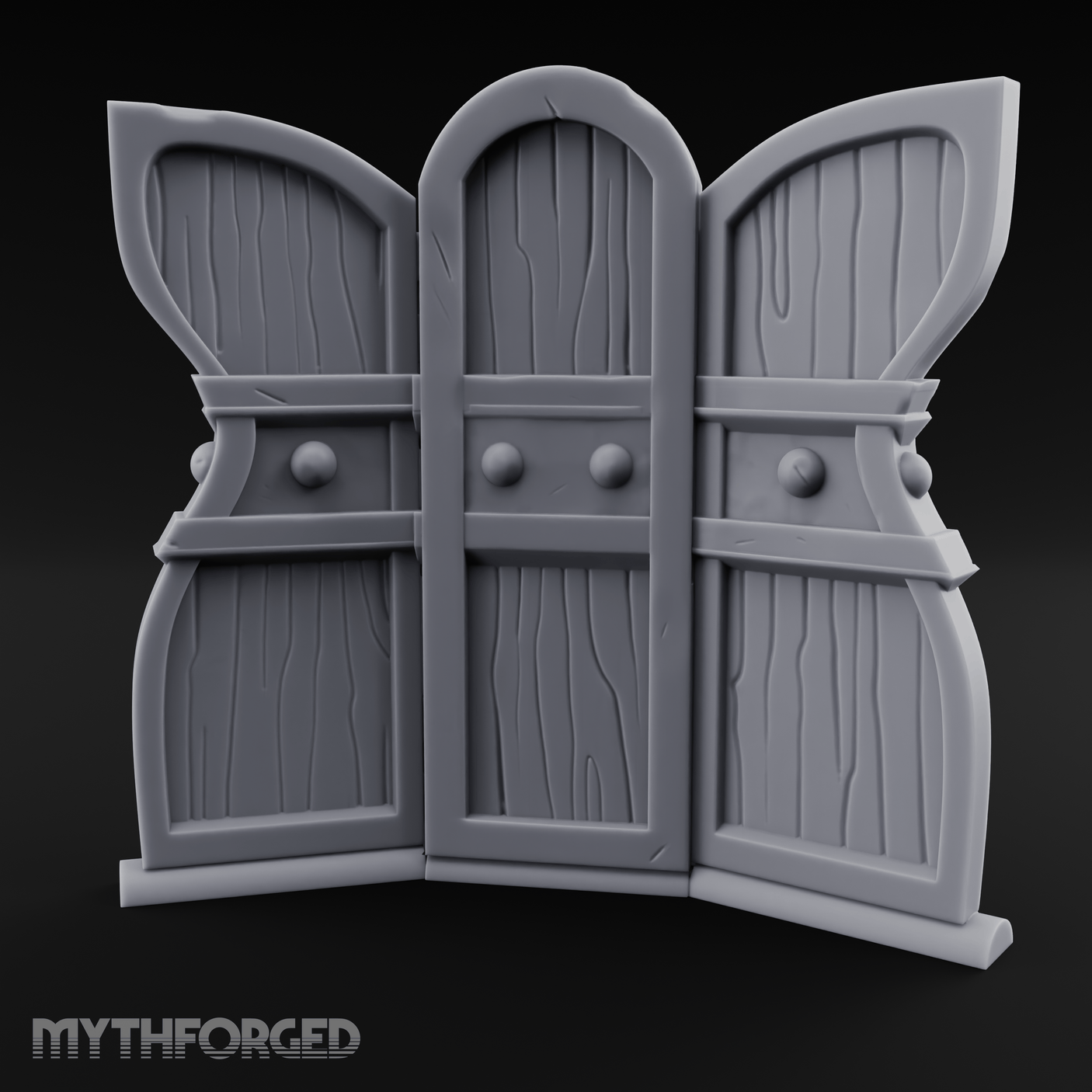 Arched-Panel Dressing Screen Miniature for Dungeons and Dragons, Pathfinder or other TTRPGs