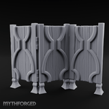 Carved-Panel Privacy Screen Miniature for Dungeons and Dragons, Pathfinder or other TTRPGs