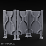 Carved-Panel Privacy Screen Miniature for Dungeons and Dragons, Pathfinder or other TTRPGs