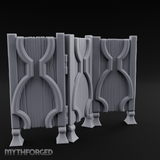Carved-Panel Privacy Screen Miniature for Dungeons and Dragons, Pathfinder or other TTRPGs
