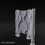 Carved-Panel Privacy Screen Miniature for Dungeons and Dragons, Pathfinder or other TTRPGs