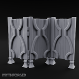 Carved-Panel Privacy Screen Miniature for Dungeons and Dragons, Pathfinder or other TTRPGs