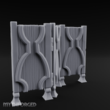 Carved-Panel Privacy Screen Miniature for Dungeons and Dragons, Pathfinder or other TTRPGs