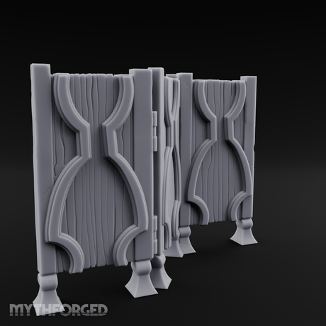 Carved-Panel Privacy Screen Miniature for Dungeons and Dragons, Pathfinder or other TTRPGs