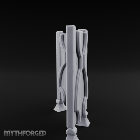 Carved-Panel Privacy Screen Miniature for Dungeons and Dragons, Pathfinder or other TTRPGs