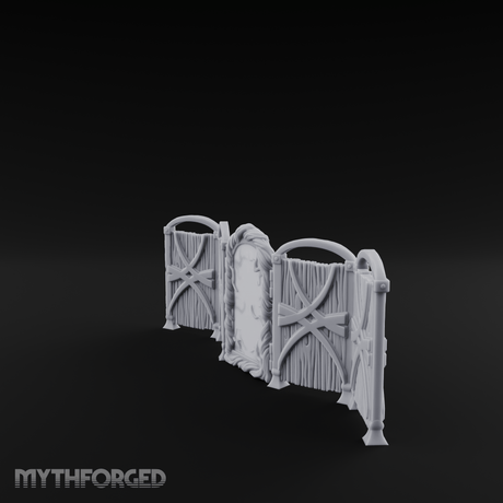 Mirrored Dressing Screen Panel Miniature for Dungeons and Dragons, Pathfinder or other TTRPGs