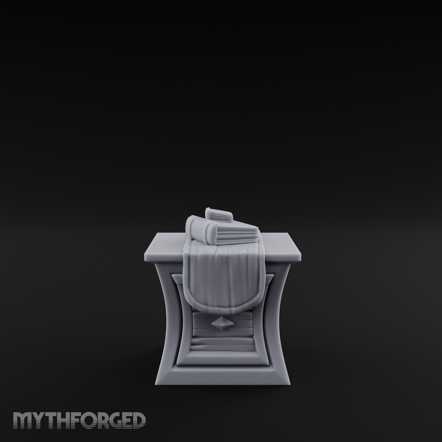 Cloth-Bundled Pedestal Table Miniature for Dungeons and Dragons, Pathfinder or other TTRPGs