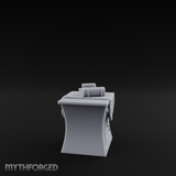 Cloth-Bundled Pedestal Table Miniature for Dungeons and Dragons, Pathfinder or other TTRPGs