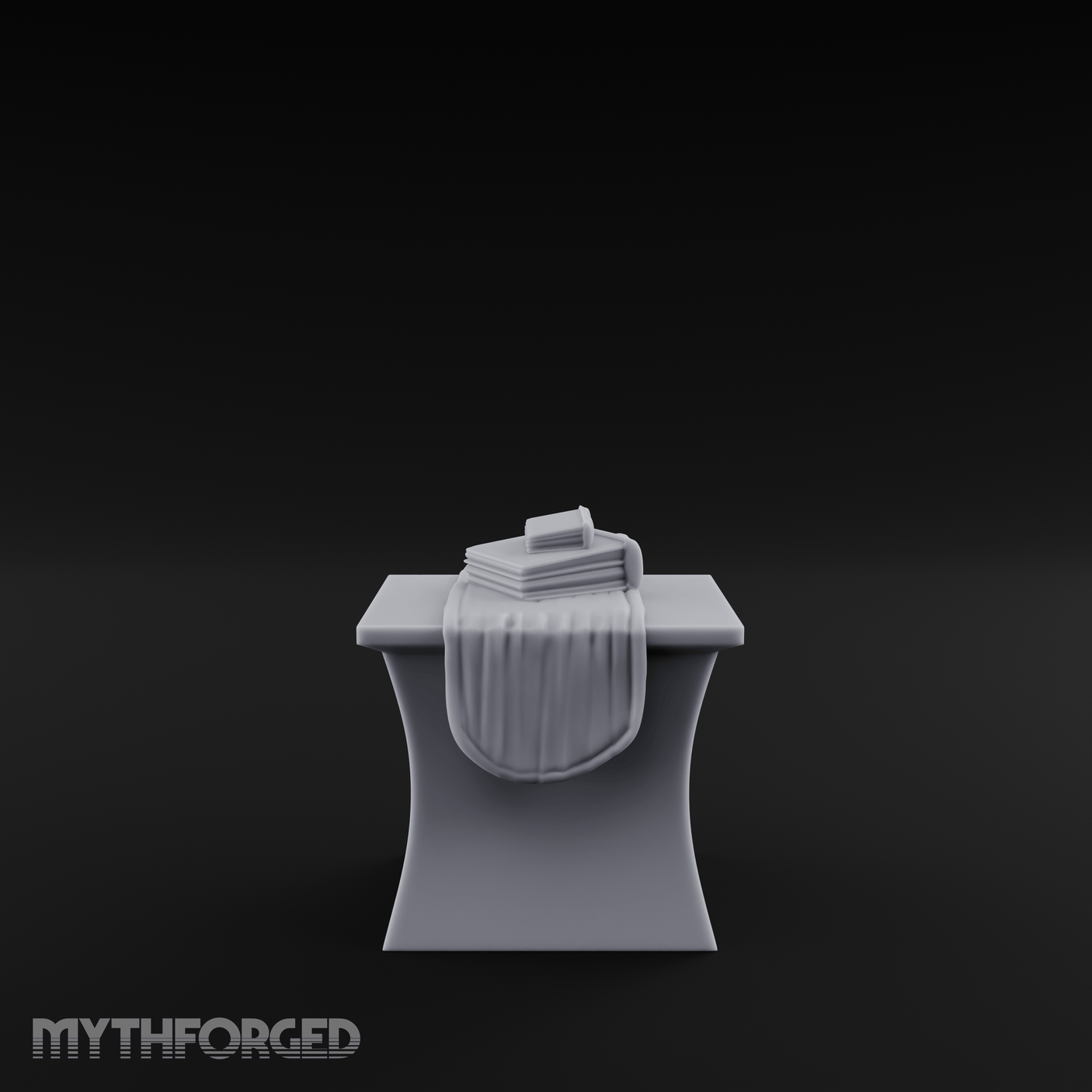 Cloth-Bundled Pedestal Table Miniature for Dungeons and Dragons, Pathfinder or other TTRPGs