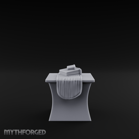 Cloth-Bundled Pedestal Table Miniature for Dungeons and Dragons, Pathfinder or other TTRPGs
