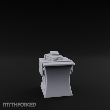 Cloth-Bundled Pedestal Table Miniature for Dungeons and Dragons, Pathfinder or other TTRPGs