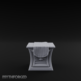 Cloth-Draped Dressing Table Miniature for Dungeons and Dragons, Pathfinder or other TTRPGs