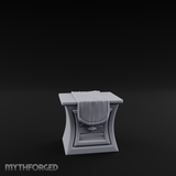 Cloth-Draped Dressing Table Miniature for Dungeons and Dragons, Pathfinder or other TTRPGs