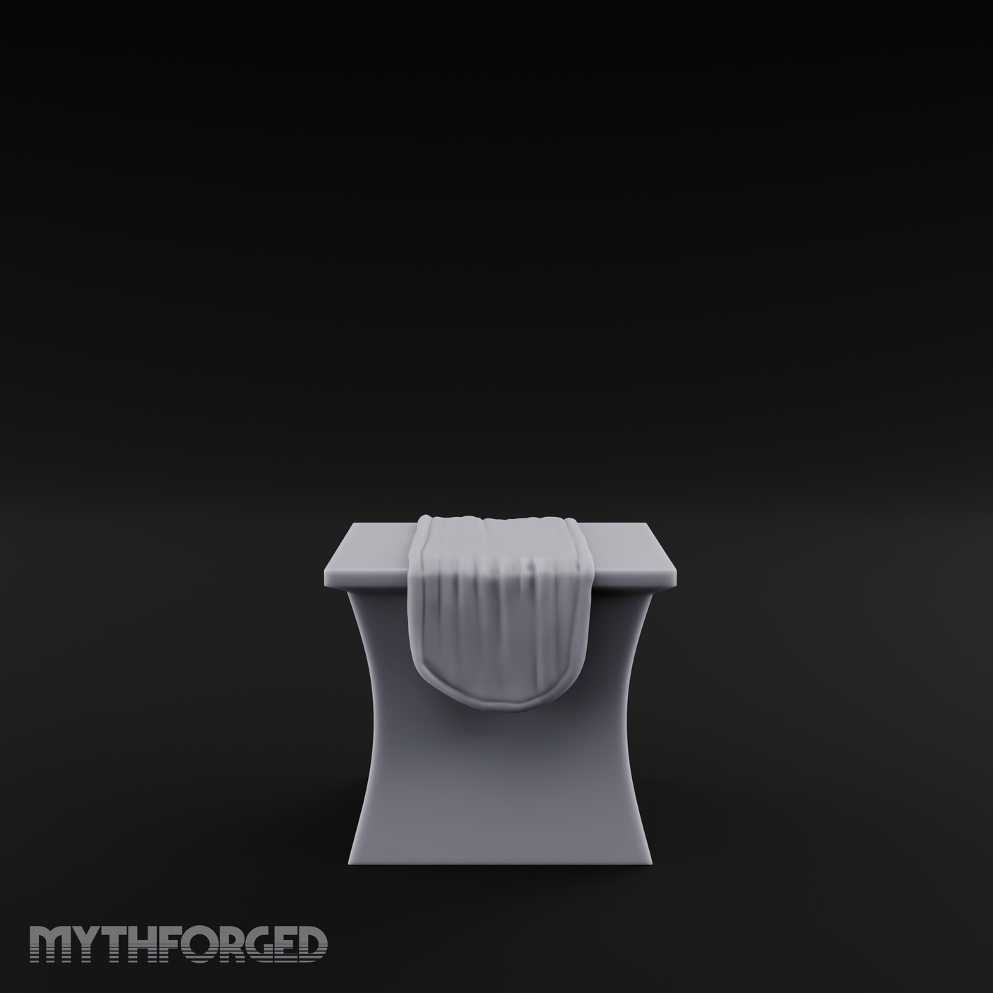 Cloth-Draped Dressing Table Miniature for Dungeons and Dragons, Pathfinder or other TTRPGs