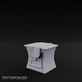 Cloth-Draped Dressing Table Miniature for Dungeons and Dragons, Pathfinder or other TTRPGs