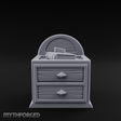 Scroll-Topped Bedroom Nightstand Miniature for Dungeons and Dragons, Pathfinder or other TTRPGs