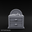 Linen-Topped Bedroom Nightstand Miniature for Dungeons and Dragons, Pathfinder or other TTRPGs
