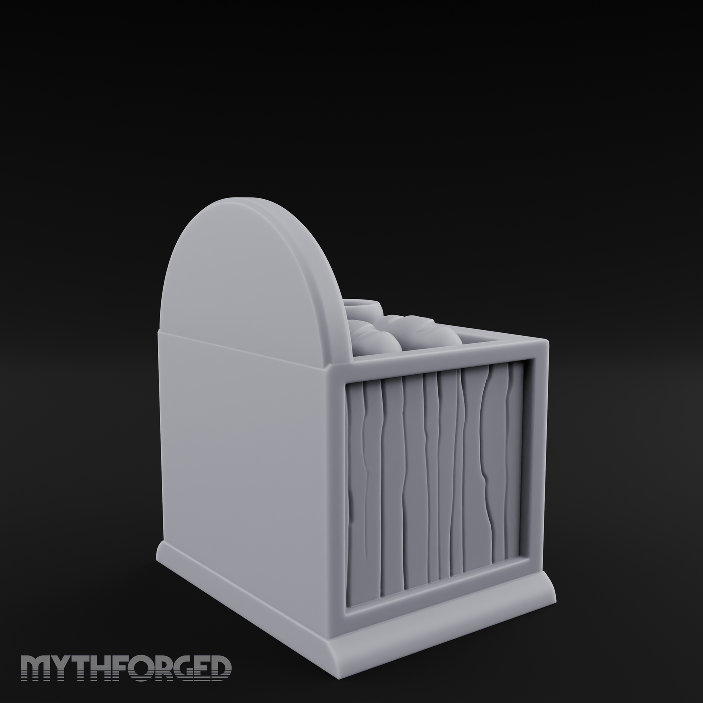Linen-Topped Bedroom Nightstand Miniature for Dungeons and Dragons, Pathfinder or other TTRPGs