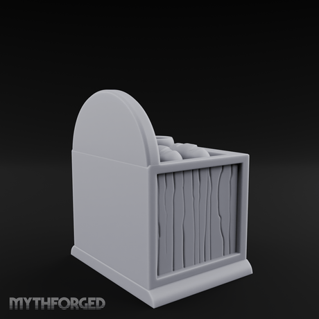 Linen-Topped Bedroom Nightstand Miniature for Dungeons and Dragons, Pathfinder or other TTRPGs