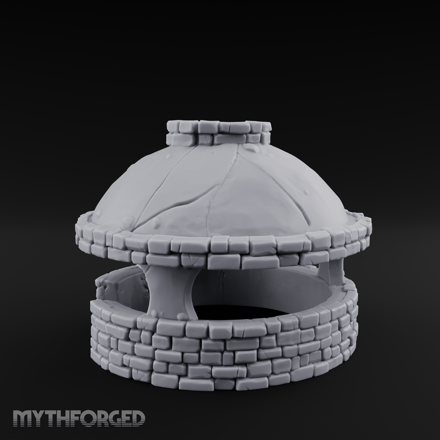 Domed Brick Stone Bread Oven Miniature for Dungeons and Dragons, Pathfinder or other TTRPGs