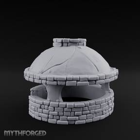 Domed Brick Stone Bread Oven Miniature for Dungeons and Dragons, Pathfinder or other TTRPGs