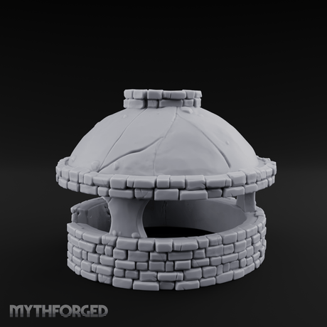 Domed Brick Stone Bread Oven Miniature for Dungeons and Dragons, Pathfinder or other TTRPGs