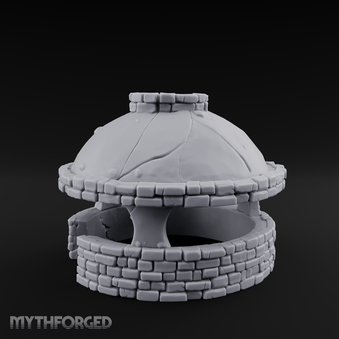 Domed Brick Stone Bread Oven Miniature for Dungeons and Dragons, Pathfinder or other TTRPGs