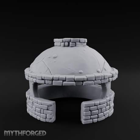 Domed Brick Stone Bread Oven Miniature for Dungeons and Dragons, Pathfinder or other TTRPGs