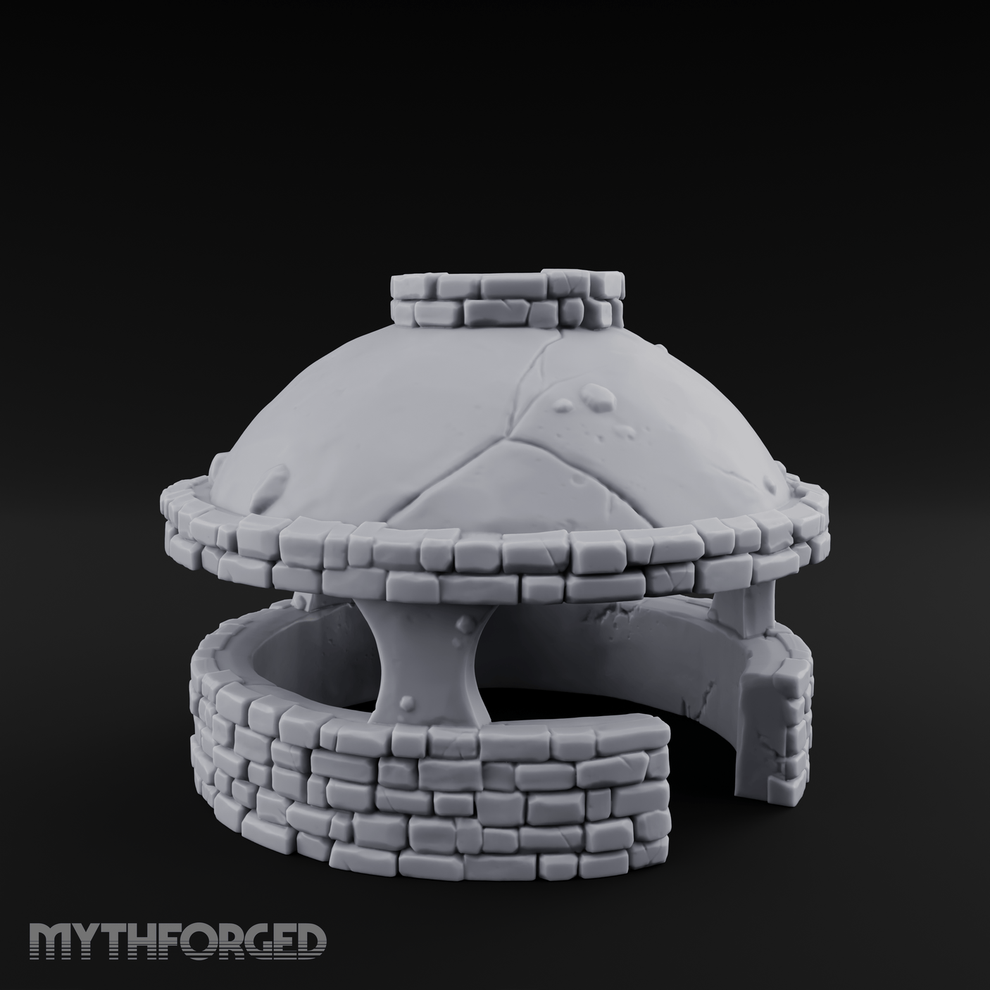 Domed Brick Stone Bread Oven Miniature for Dungeons and Dragons, Pathfinder or other TTRPGs
