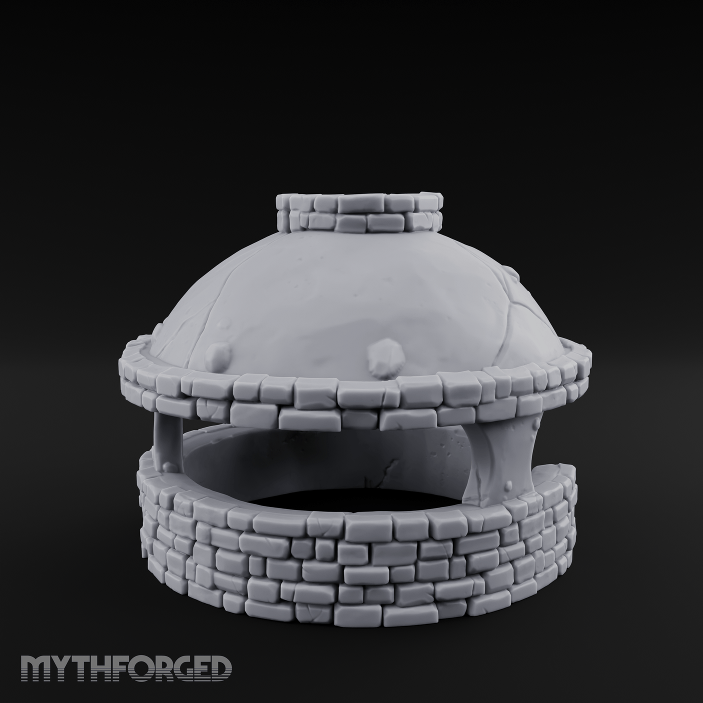 Domed Brick Stone Bread Oven Miniature for Dungeons and Dragons, Pathfinder or other TTRPGs