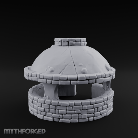 Domed Brick Stone Bread Oven Miniature for Dungeons and Dragons, Pathfinder or other TTRPGs